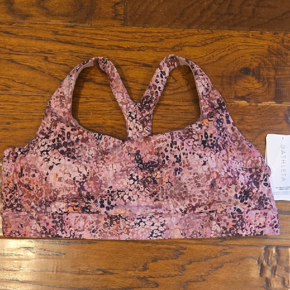 NWT ATHLETA Ultimate Printed Bra D-DD+